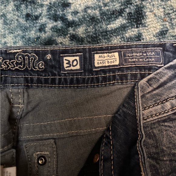 Miss Me Blue Boot Cut Jeans with Embroidered Pocket - Picture 2 of 2